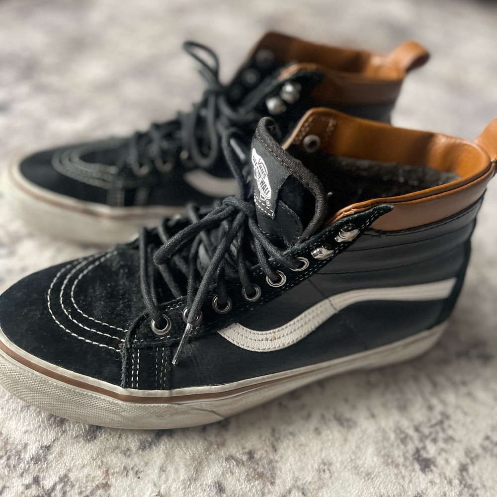 Vans SK8-Hi Scotch-guard Men's Black and Tan High-Top Sneakers